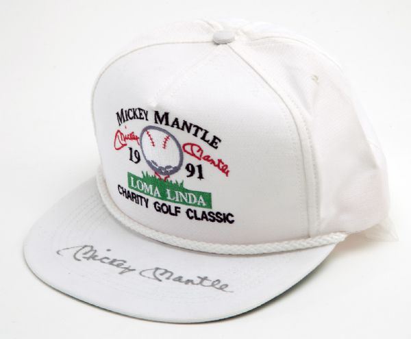 MICKEY MANTLE SIGNED GOLF HAT