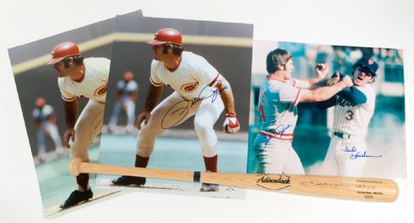 LOT OF (4) PETE ROSE SIGNED ITEMS - (3) 16X20 PHOTOS AND A SIGNED BAT