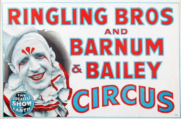 VINTAGE RINGLING BROS AND BARNUM AND BAILEY CIRCUS POSTER
