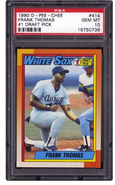 1990 O-PEE-CHEE #414 FRANK THOMAS #1 DRAFT PICK GEM MINT PSA 10 - DMITRI YOUNG COLLECTION