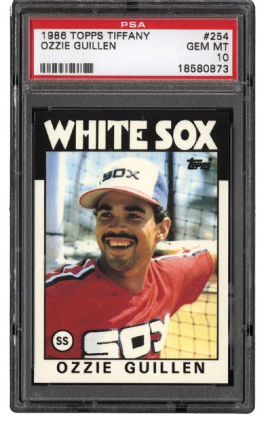 1986 TOPPS TIFFANY #254 OZZIE GUILLEN GEM MINT PSA 10 - DMITRI YOUNG COLLECTION