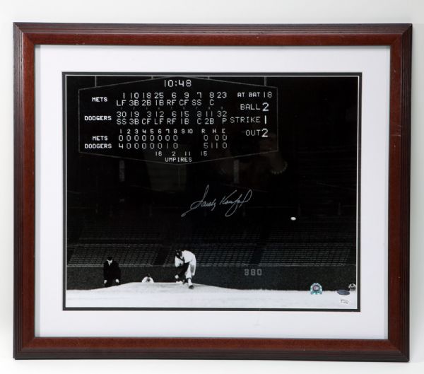 SANDY KOUFAX PERFECT GAME FRAMED SIGNED PHOTO