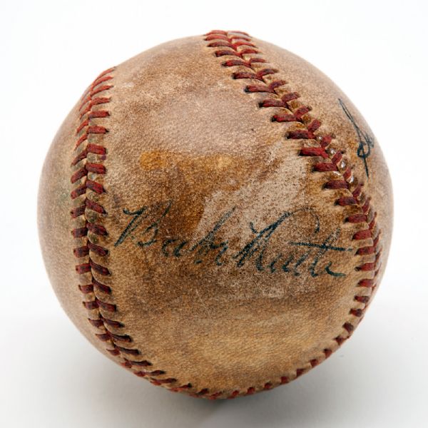 BABE RUTH SIGNED BASEBALL WITH WILLS AND KOUFAX