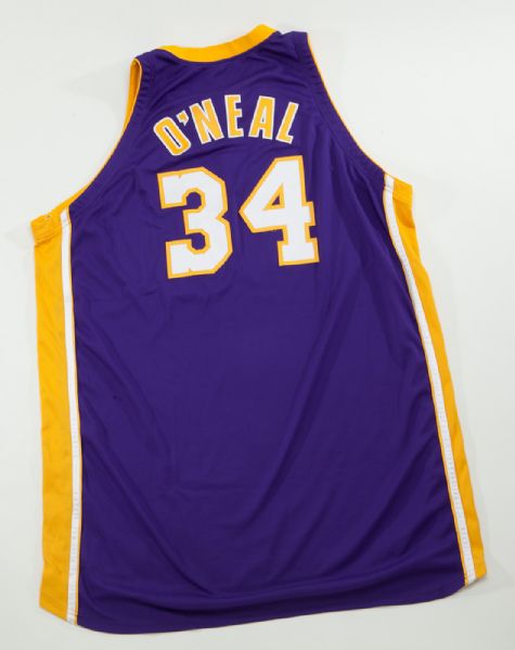 2000-01 SHAQUILLE ONEAL LOS ANGELES LAKERS GAME WORN JERSEY