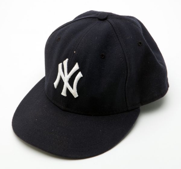 ROBINSON CANO NEW YORK YANKEES GAME WORN HAT WITH INSCRIPTION 24