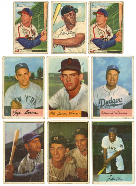1952 THROUGH 1955 BOWMAN BASEBALL CHILDHOOD COLLECTION OF OVER 600 CARDS