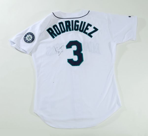 1999 ALEX RODRIGUEZ SIGNED GAME-WORN SEATTLE MARINERS JERSEY
