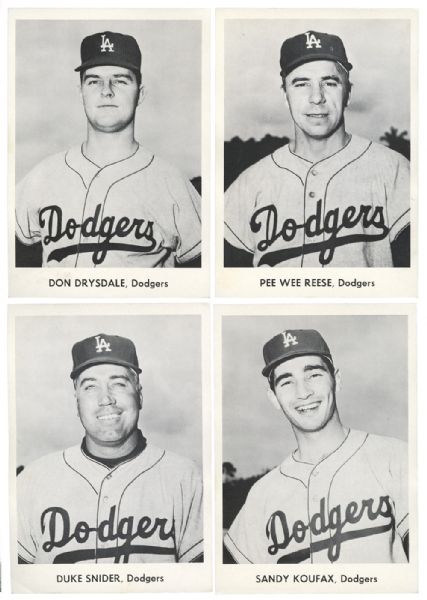1959 WORLD CHAMPION LOS ANGELES DODGERS 25 PLAYER PICTURE PACK 