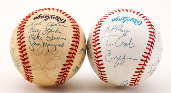 1984 AND 1988 OLYMPIC TEAM SIGNED BASEBALLS