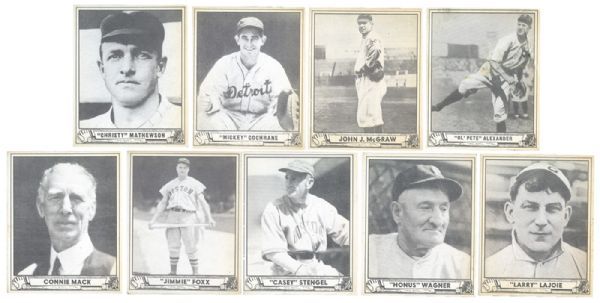 1940 PLAY BALL LOT OF 96 DIFFERENT INC FOXX, MATHEWSON, AND 24 OTHER HALL OF FAMERS