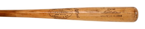 1955-59 TED WILLIAMS HILLERICH & BRADSBY GAME USED BAT PSA/DNA