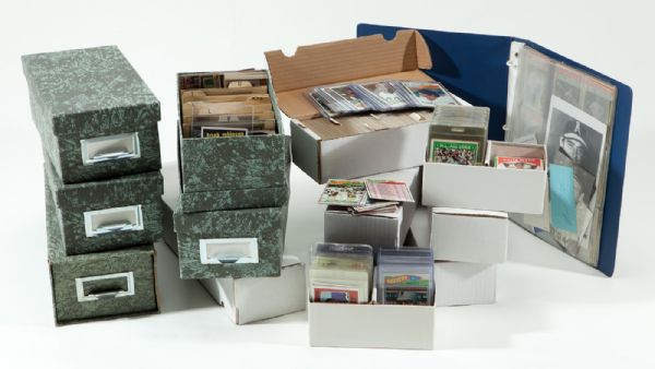 MOSTLY 1970S - 1980 CHILDHOOD COLLECTION OF ABOUT 5,000 TOPPS BASEBALL, FOOTBALL, AND BASKETBALL CARDS