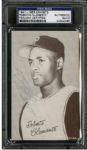 1947-66 ROBERTO CLEMENTE SIGNED EXHIBITS CARD PSA/DNA AUTHENTIC