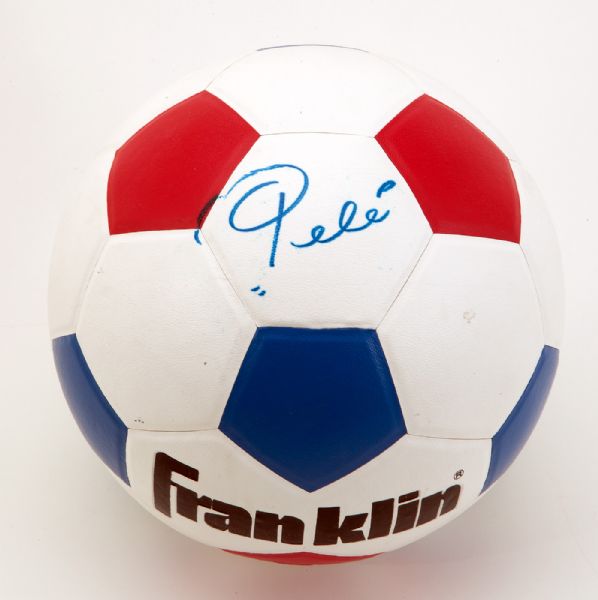 PELE SIGNED FRANKLIN OFFICIAL WEIGHT AND SIZE SOCCER BALL