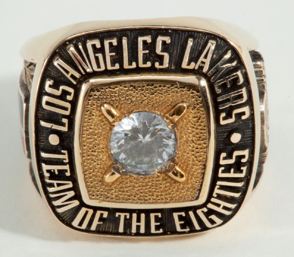 1980-88 LOS ANGELES LAKERS "TEAM OF THE EIGHTIES" AUTHENTIC TEAM ISSUED RING
