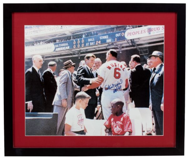 OZZIE SMITH’S PERSONAL STAN MUSIAL 16” BY 20” AUTOGRAPHED PHOTOGRAPH