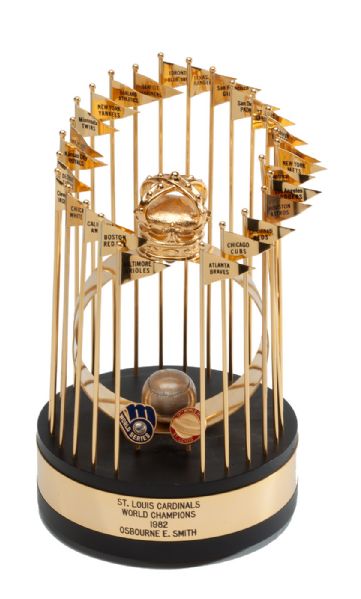 OZZIE SMITH’S 1982 ST. LOUIS CARDINALS WORLD SERIES PLAYERS TROPHY