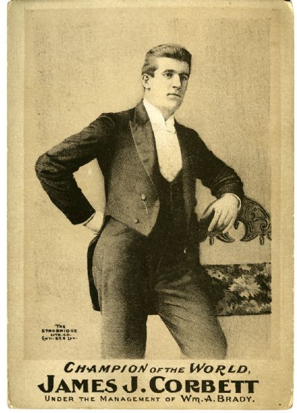 CIRCA 1890S WORLD HEAVYWEIGHT CHAMPION JAMES J. CORBETT CABINET PHOTO