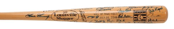 OZZIE SMITH’S 2009 MULTI-SIGNED HALL OF FAME INDUCTION BAT