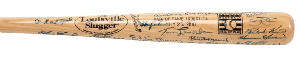OZZIE SMITH’S 2010 MULTI-SIGNED HALL OF FAME INDUCTION BAT