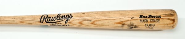 1996 MARK GRACE CHICAGO CUBS RAWLINGS GAME USED BAT (MEARS A8)