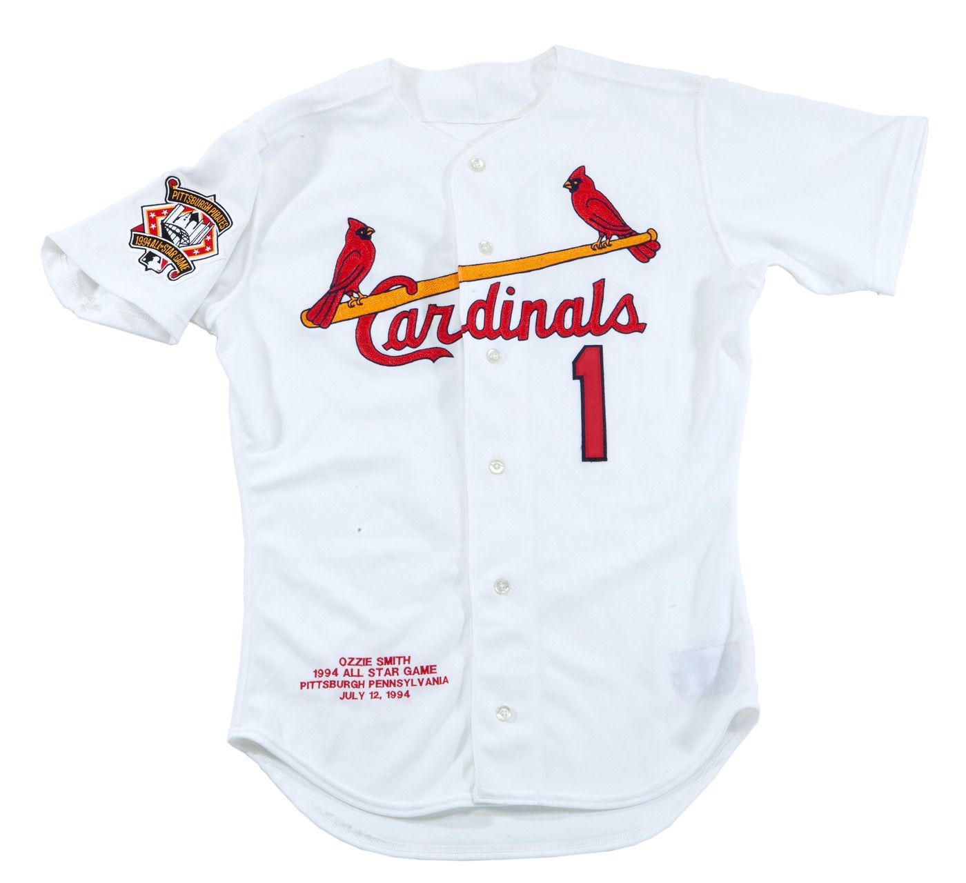 Lot Detail - OZZIE SMITH'S 1994 ALL-STAR GAME WORN ST. LOUIS CARDINALS HOME  JERSEY