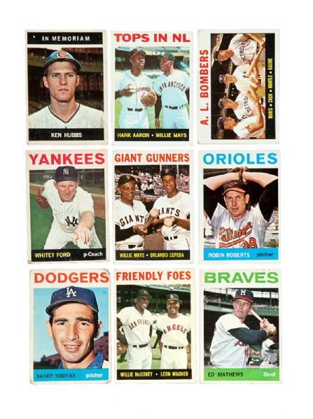 1964 TOPPS BASEBALL LOT OF APPROXIMATELY 690 CARDS