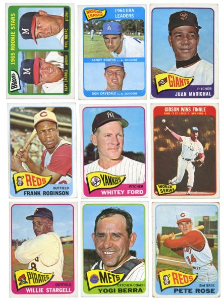 1965 TOPPS BASEBALL LOT OF APPROXIMATELY 850 CARDS