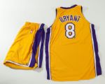 2001/2002 KOBE BRYANT LOS ANGELES LAKERS GAME WORN JERSEY AND 1999/00 GAME WORN SHORTS