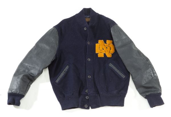 c. 1960 DARYLE LAMONICA NOTRE DAME WORN LETTERMANS JACKET WITH PHOTO MATCH