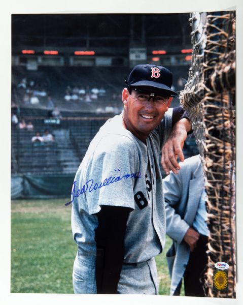 TED WILLIAMS SIGNED 16 X 20 PHOTO PSA/DNA MINT 10