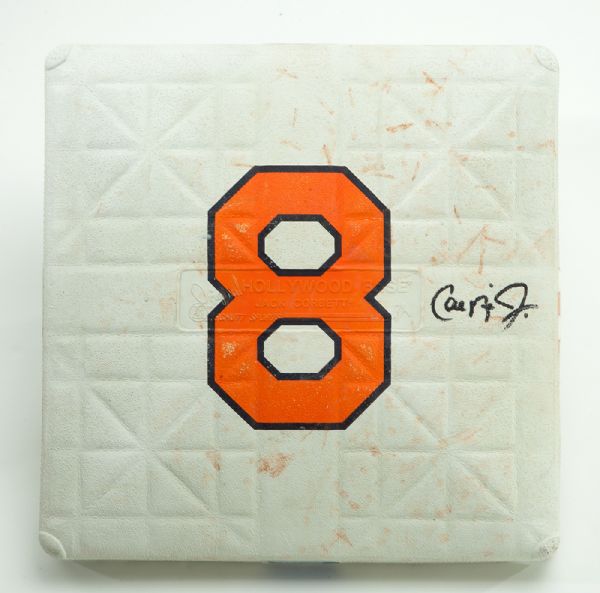 2001 CAL RIPKEN, JR. SIGNED GAME USED 3RD BASE FROM HIS FAREWELL TOUR GAME IN TORONTO