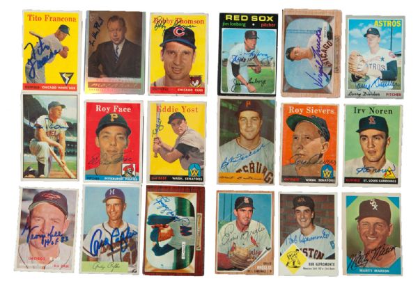 LOT OF 18 AUTOGRAPHED CARDS