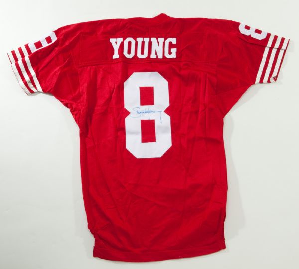 STEVE YOUNG AUTOGRAPHED SAN FRANCISCO 49ERS GAME WORN JERSEY