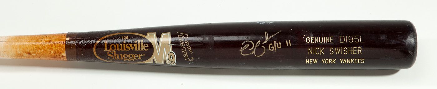 Nick Swisher Game Used Louisville Slugger Baseball Bat New York Yankees