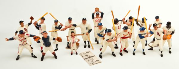 INCREDIBLE 1958-1962 COMPLETE SET OF (18) HARTLAND STATUES INCLUDING LITTLE LEAGUER WITH MOSTLY WHITE COLOR