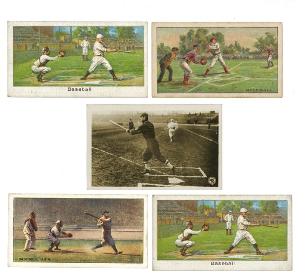 1920S-30S ENGLISH TOBACCO BASEBALL CARD LOT OF 5