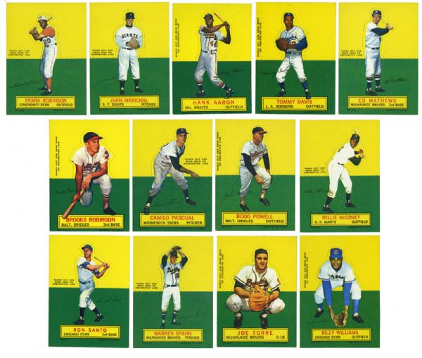 1964 TOPPS STAND-UP LOT OF (13) - MOSTLY HOFERS