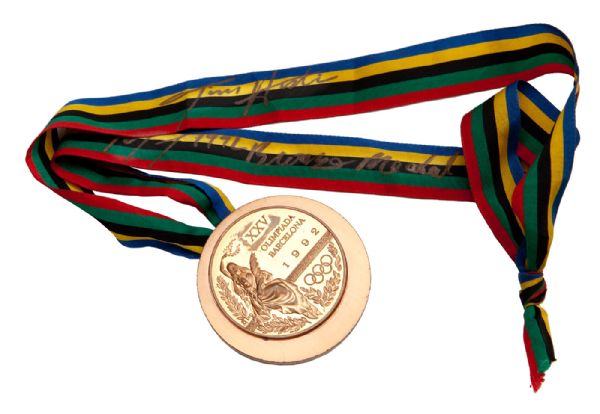 ORIGINAL 1992 OLYMPIC (BARCELONA) BRONZE MEDAL WON BY BOXER TIMOTHY AUSTIN "THE CINCINNATI KID" WITH RELATED PHOTOGRAPHS (AUSTIN LOA)