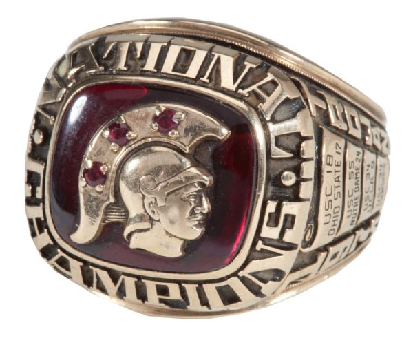 1974 USC TROJANS FOOTBALL NATIONAL CHAMPIONS RING (FRONT OFFICE)