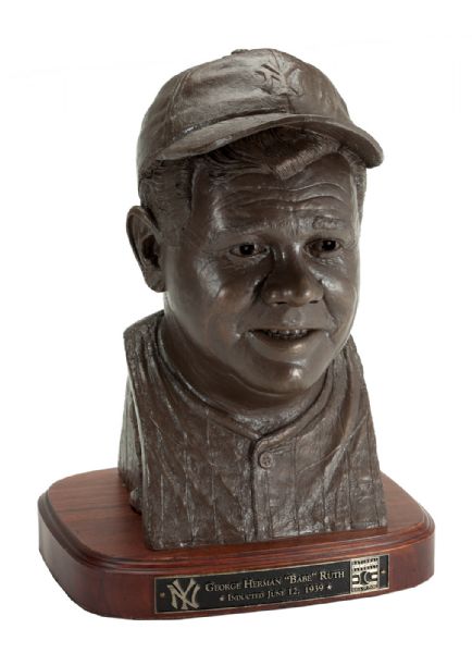 BRET SABERHAGENS BABE RUTH COMMEMORATIVE HALL OF FAME INDUCTION LIMITED EDITION (104/550) BUST (SABERHAGEN LOA) 
