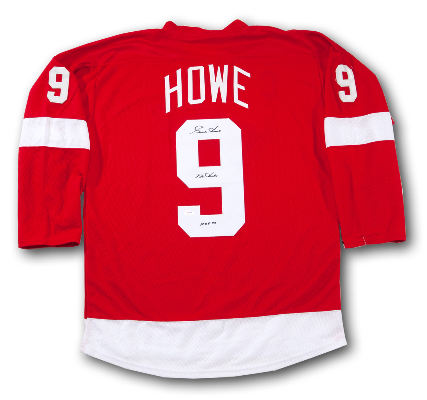 Gordie Howe Signed Red Wings Jersey Inscribed Mr. Hockey (PSA