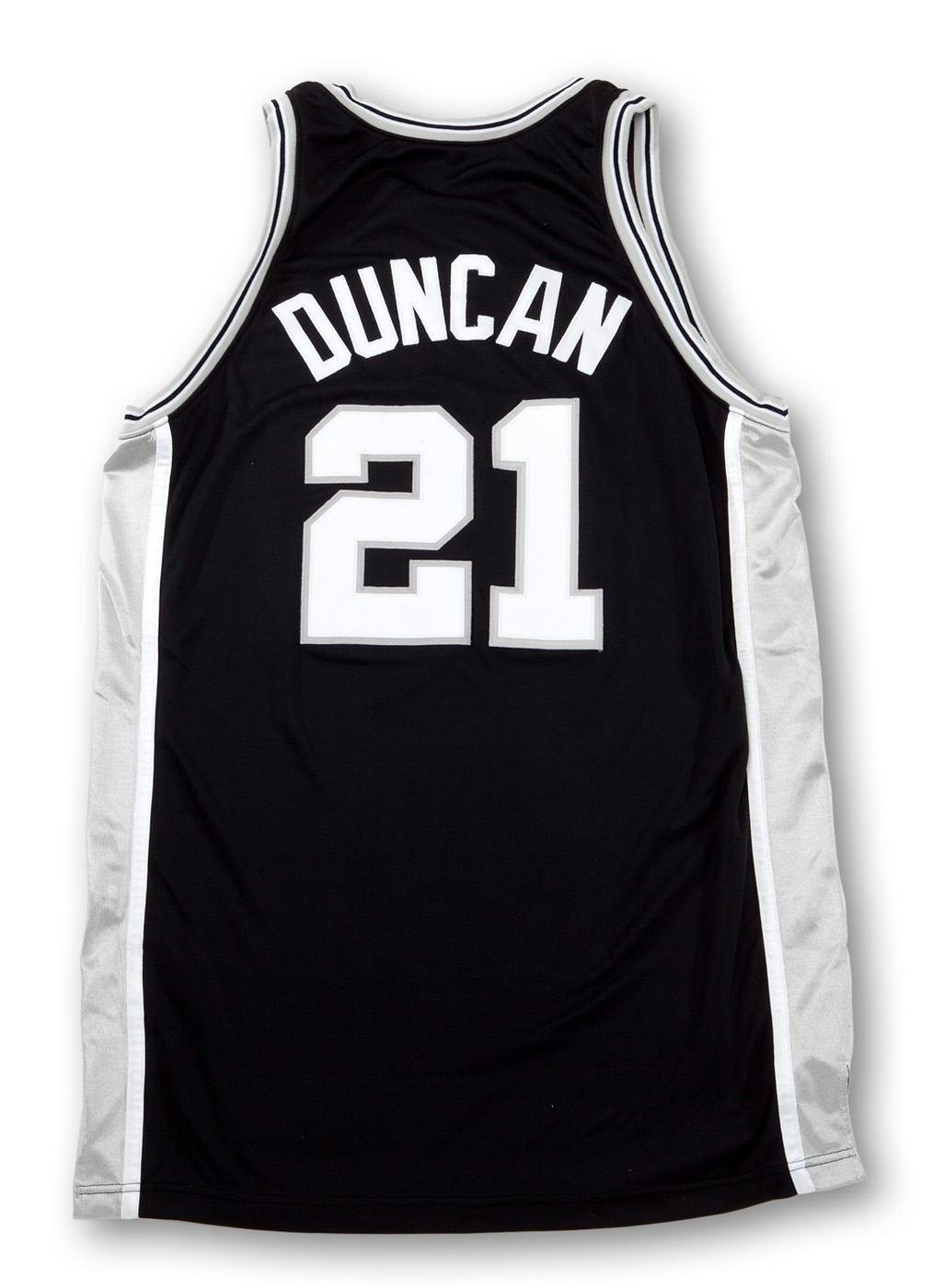 Tim Duncan - San Antonio Spurs - Game-Worn Road 'Stretch' Jersey