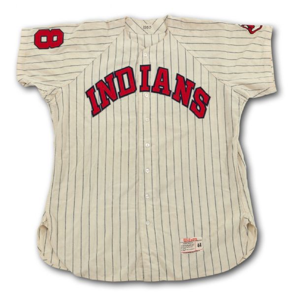  1959 BOB "RIVERBOAT" SMITH CLEVELAND INDIANS GAME USED HOME JERSEY