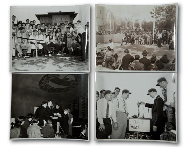  1939 WORLDS FAIR "ACADEMY OF SPORT" ORIGINAL PHOTOGRAPHS FEATURING BABE RUTH, CHRISTY WALSH, PAUL WANER, GABBY HARNETT, HANK GREENBERG AND MANY OTHERS