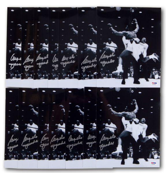  LOT OF (15) ANGELO DUNDEE AUTOGRAPHED 8" BY 10" PHOTOS