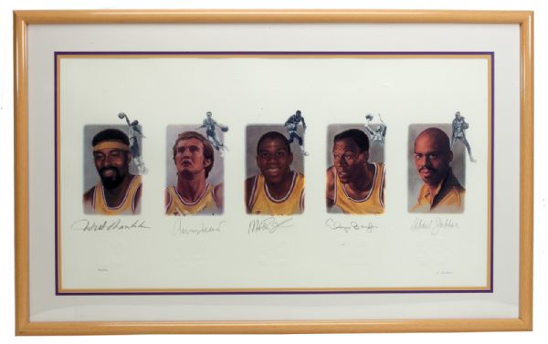 LAKERS LEGENDS SIGNED LIMITED EDITION LITHOGRAPH 