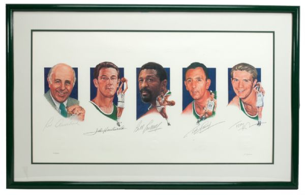 BOB COUSY’S PERSONAL COPY OF CELTICS LEGENDS SIGNED LIMITED EDITION LITHOGRAPH (COUSY LOA)