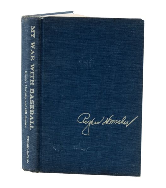 ROGERS HORNSBY AUTOGRAPHED BOOK 