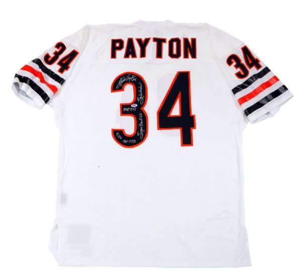 WALTER PAYTON AUTOGRAPHED AND SPECIALLY INSCRIBED CHICAGO BEARS JERSEY